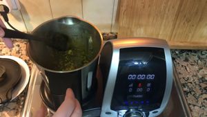 Arroz Caldoso con Espinacas y Langostinos: Receta Thermomix y Mambo