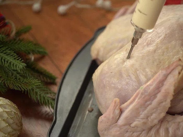 Preparación de la salsa de arándanos. Se incluye música de fondo.