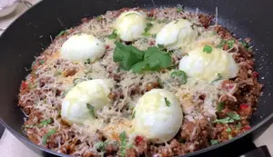 Receta Fácil: Carne Molida con Huevos en Cazuela