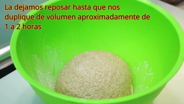 Dejar reposar la masa hasta que duplique su volumen (1-2 horas).