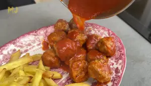 Albóndigas con Patatas y Tarta de Queso en Cosori Turbo Tower Pro