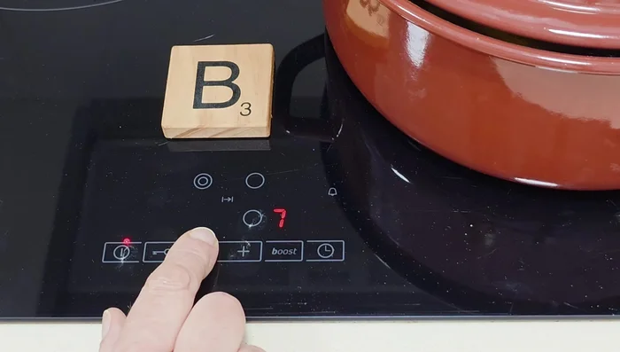 Cocinar a fuego medio (7 de 9) durante 20 minutos aproximadamente, hasta que las patatas estén casi listas.