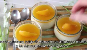 Panna Cotta Chocolate Blanco con Coulis Melocotón: Receta Fácil