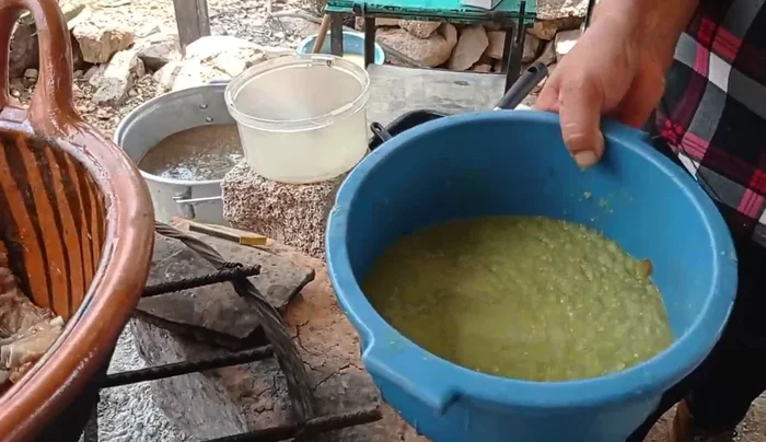Agregar la salsa de ciruela al caldo de la carne.