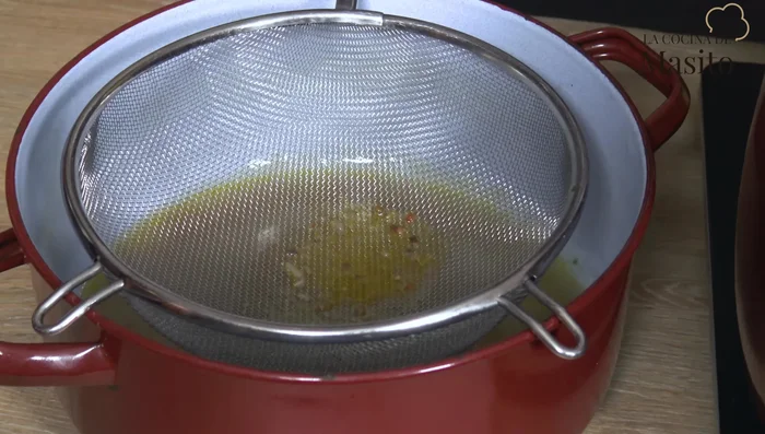 Triturar ligeramente las verduras.